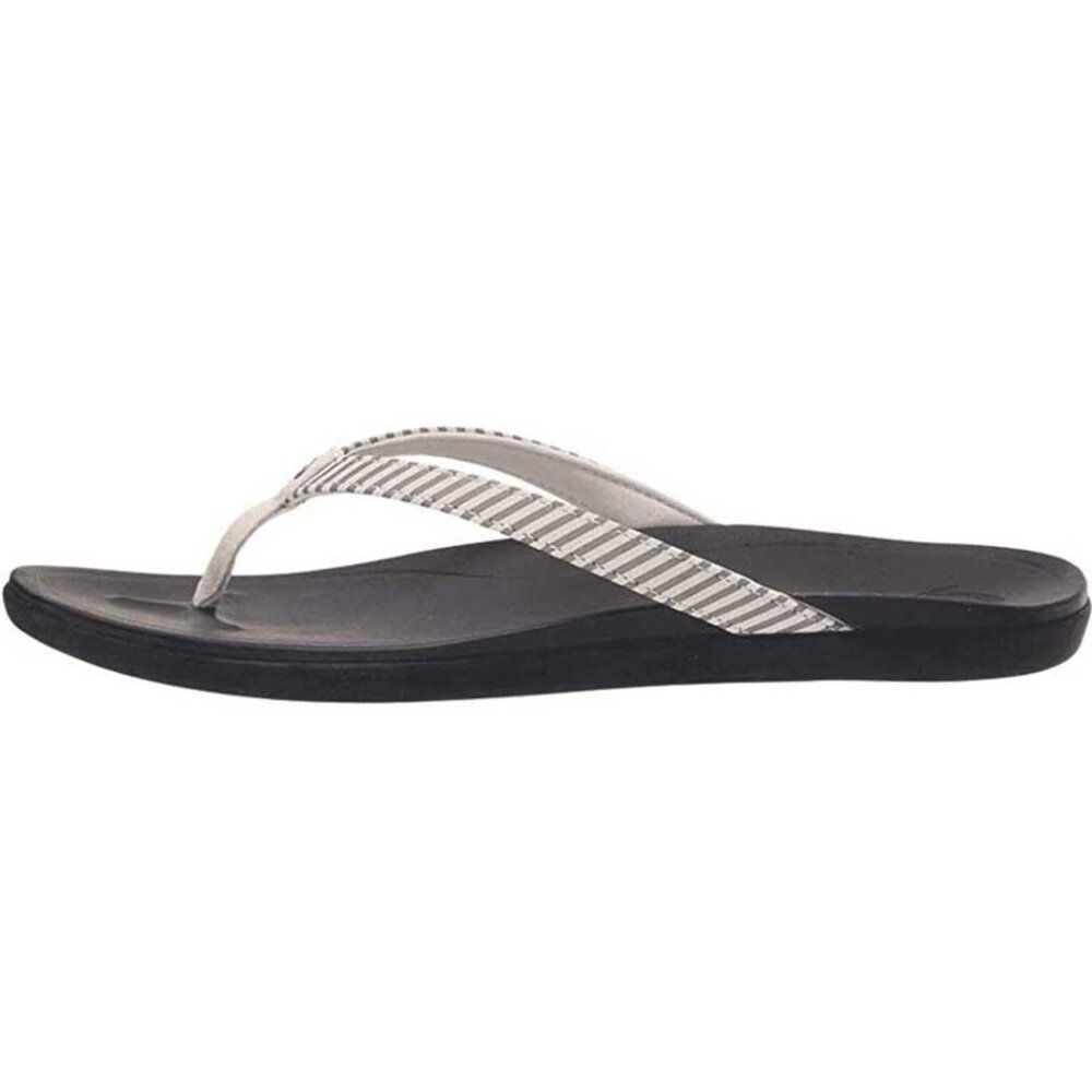 OluKai Ho’opio Bone Stripe Flip Flops Thong Sandals